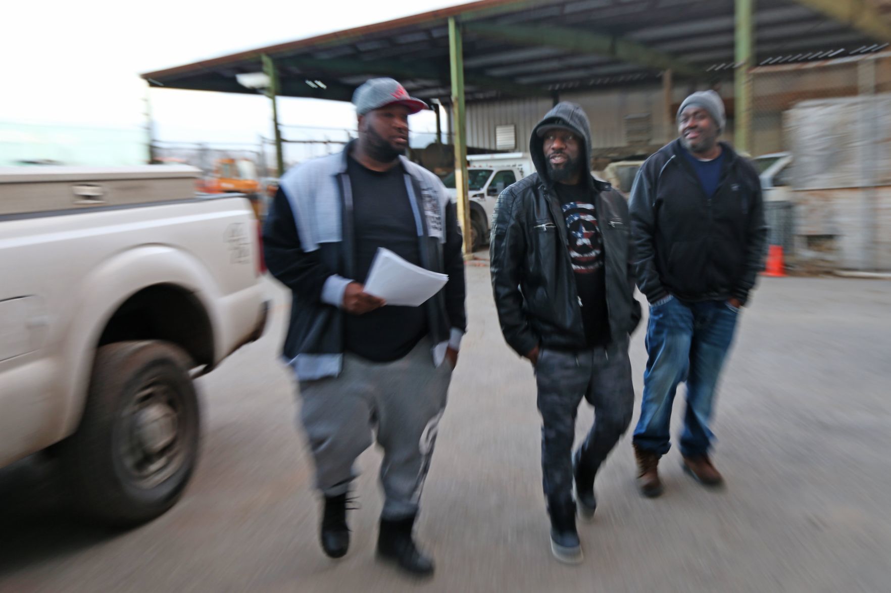 Supervisor Will Young, with foremen Riko Thomas and Tony Stokes